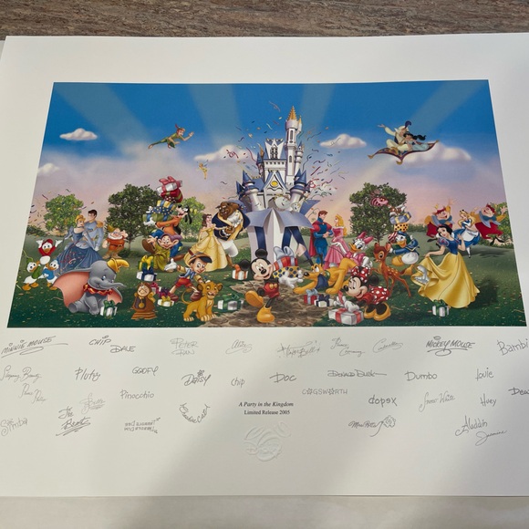 A Party in the Kingdom, Disney lithograph - Picture 1 of 5